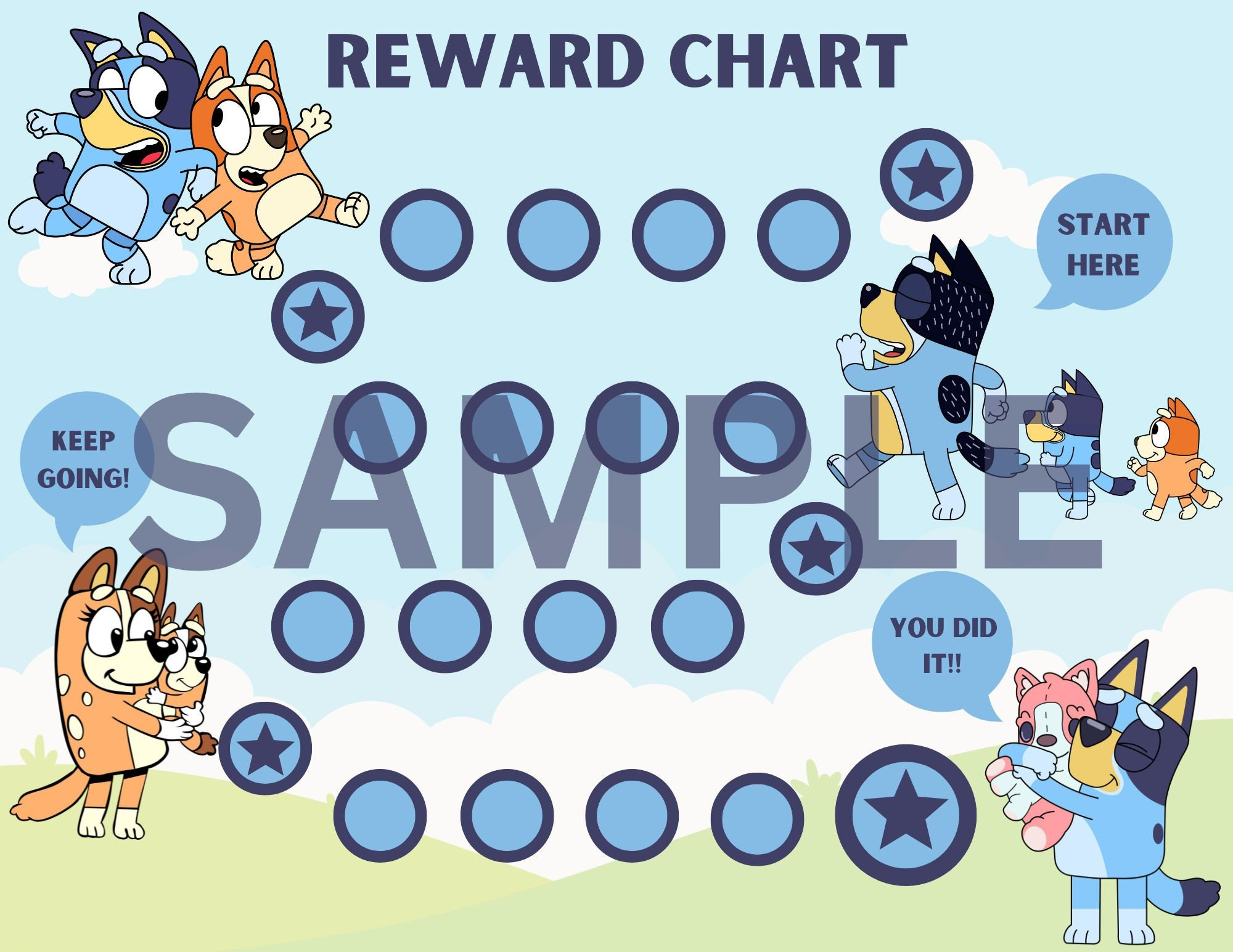 Bluey Potty Chart | Bluey Reward Chart | Toilet Training | Potty throughout Potty Chart Printable Bluey