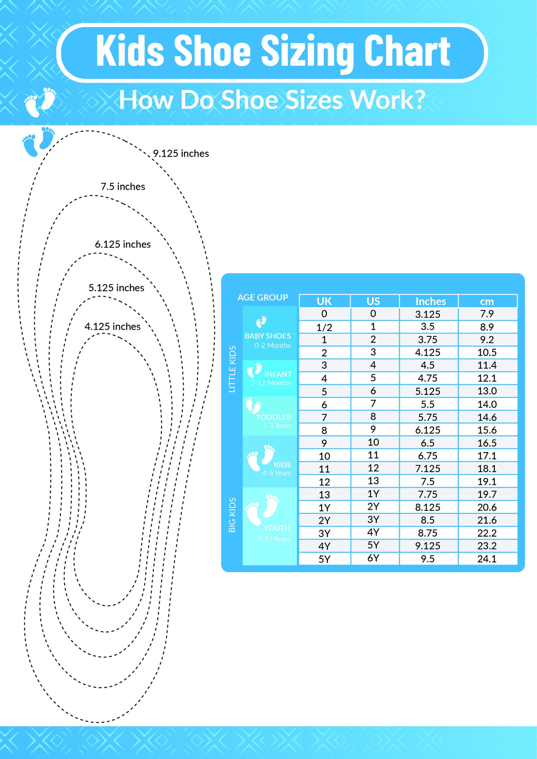 Boys Shoe Conversion Chart Store inside Youth Shoe Size Chart Printable