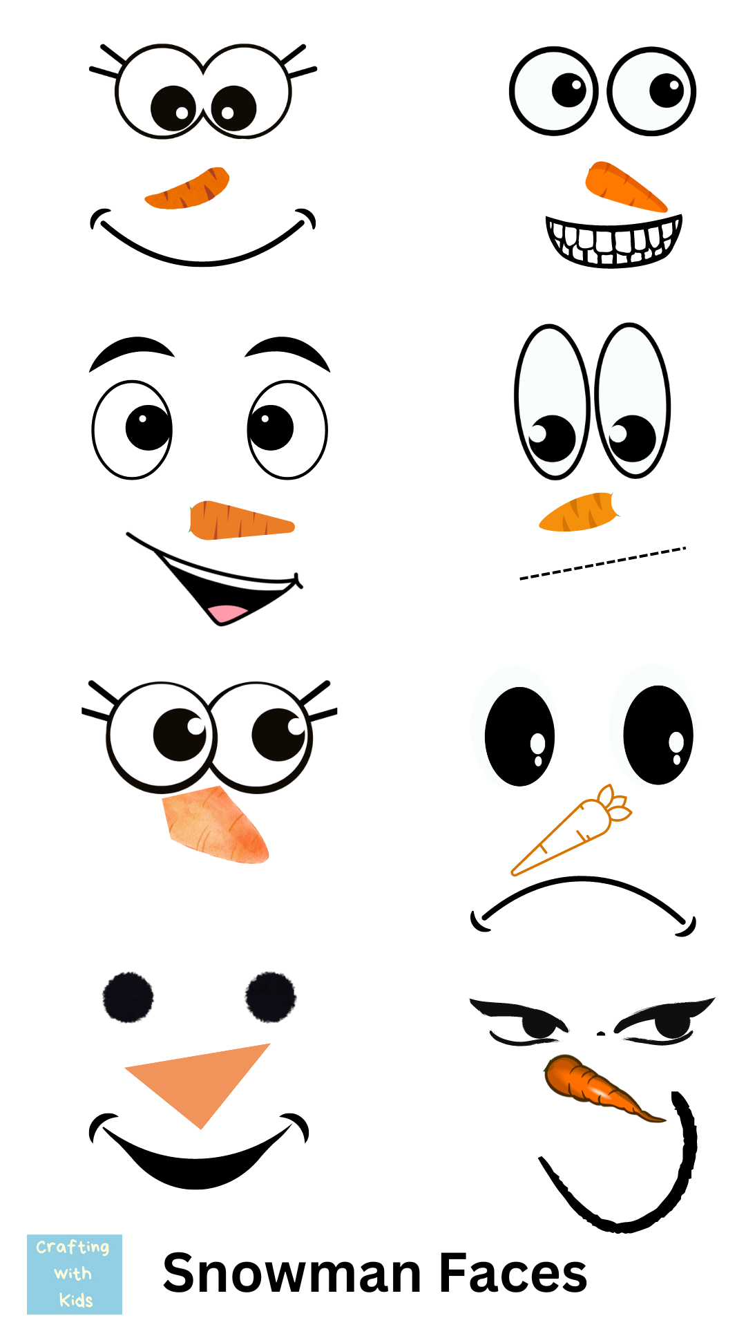 Bring Your Snowman To Life With These Free Printable Faces throughout Free Printable Snowman Face Patterns