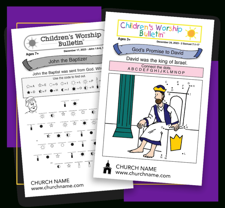 Free Printable Childrens Church Bulletins