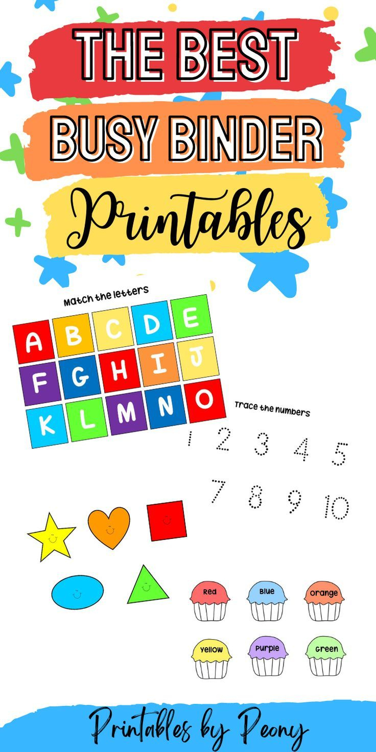 Busy Binder Printables For Toddlers intended for Free Busy Binder Printables