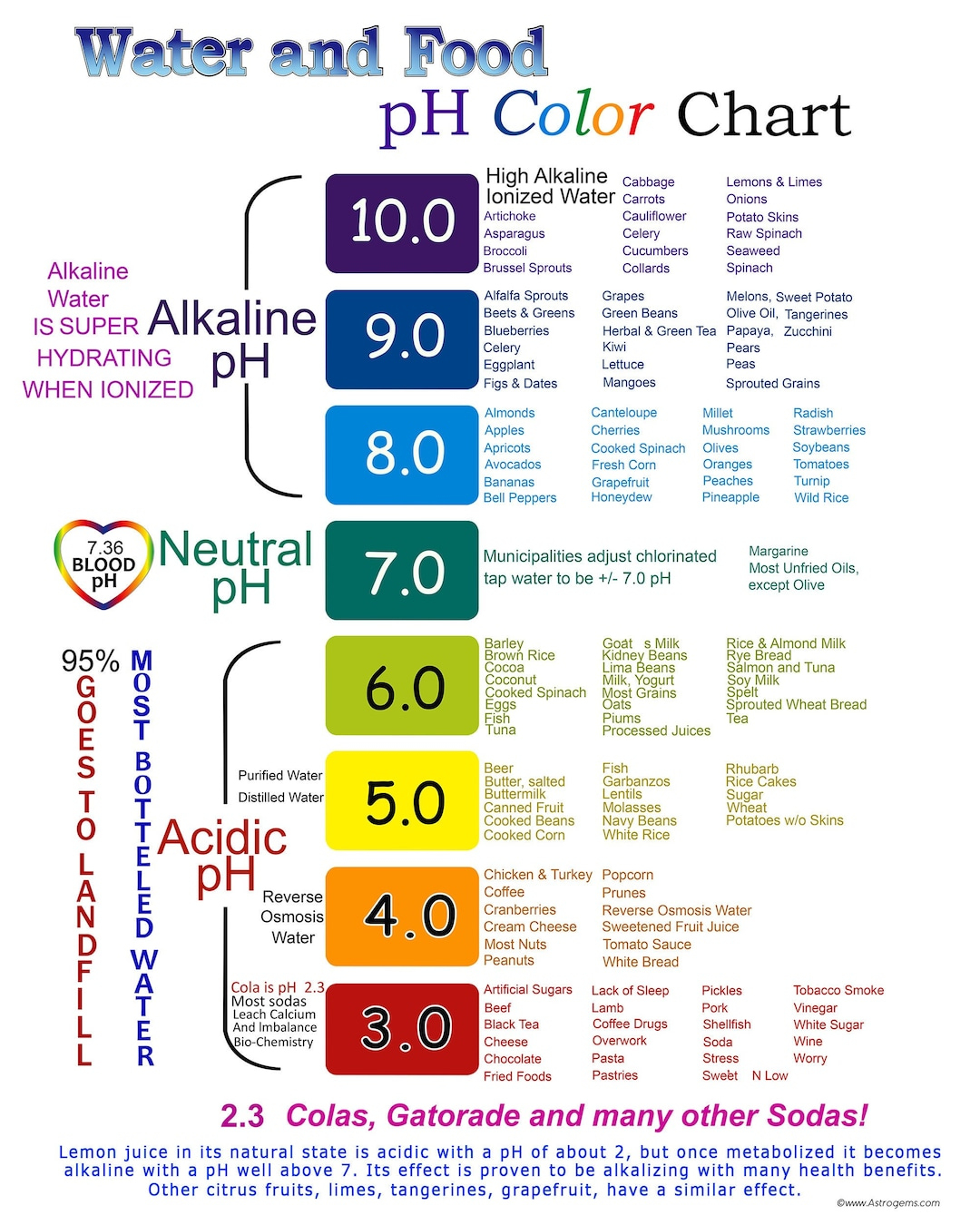 Buy Water And Food Ph Color Chart Online In India - Etsy within Ph Food Chart Printable