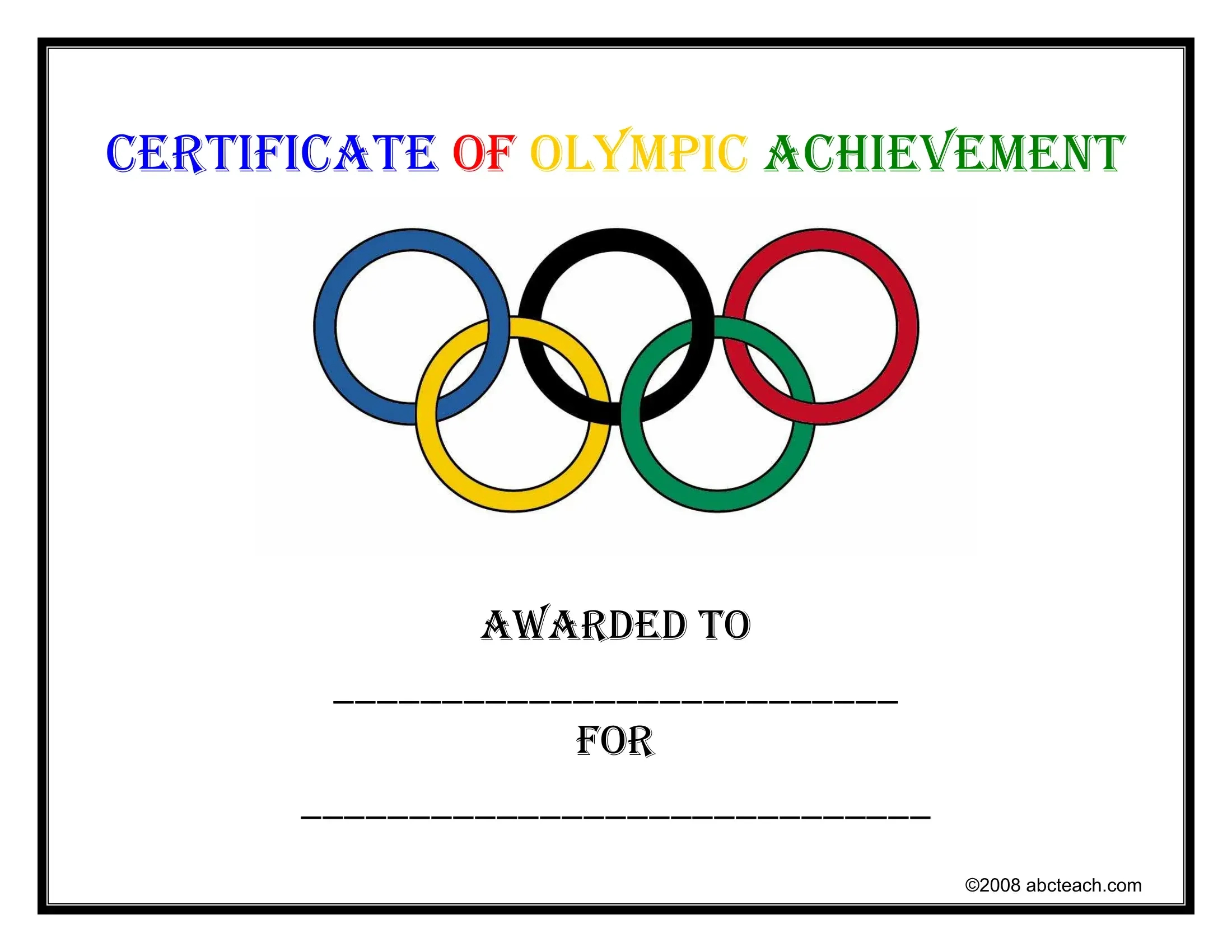 Certificate Olympic Form ≡ Fill Out Printable Pdf Forms Online for Free Printable Olympic Certificates