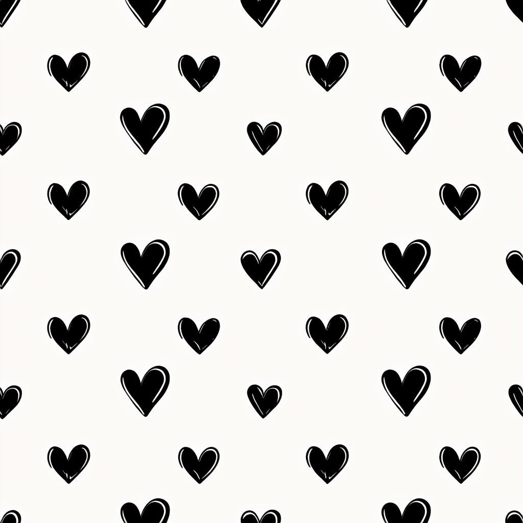 Charming Minimalist Black Hearts Pattern On Light Beige Background with regard to 6X6 Printable Heart Pattern
