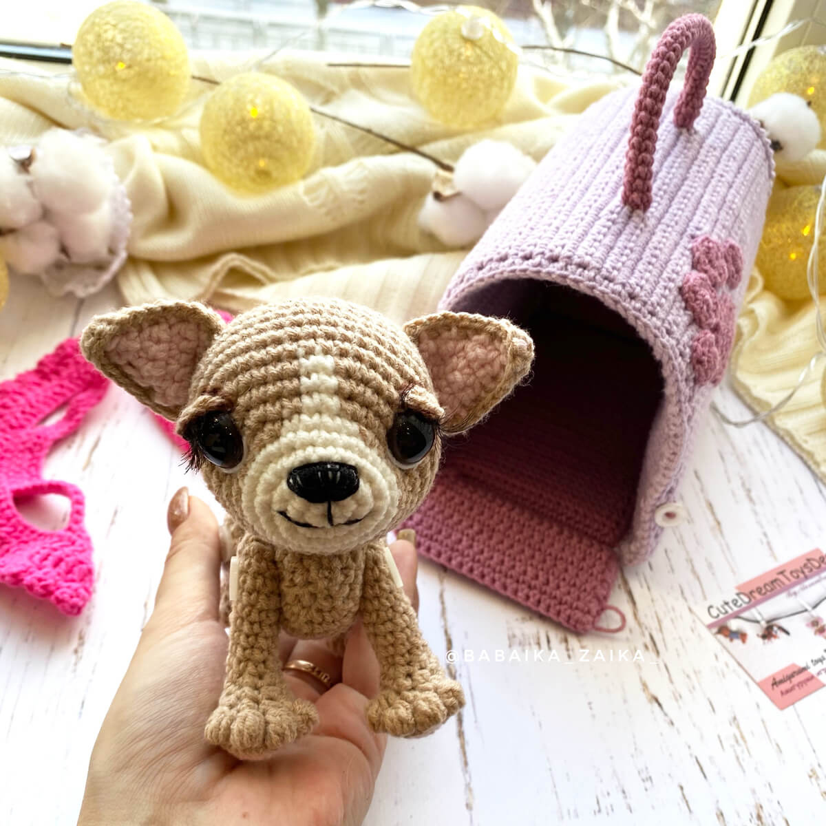 Chihuahua Dog In Carrier Bag Crochet Pattern - Printable Pdf - Amigurumi Today Shop within Free Printable Stuffed Chawawa Patterns