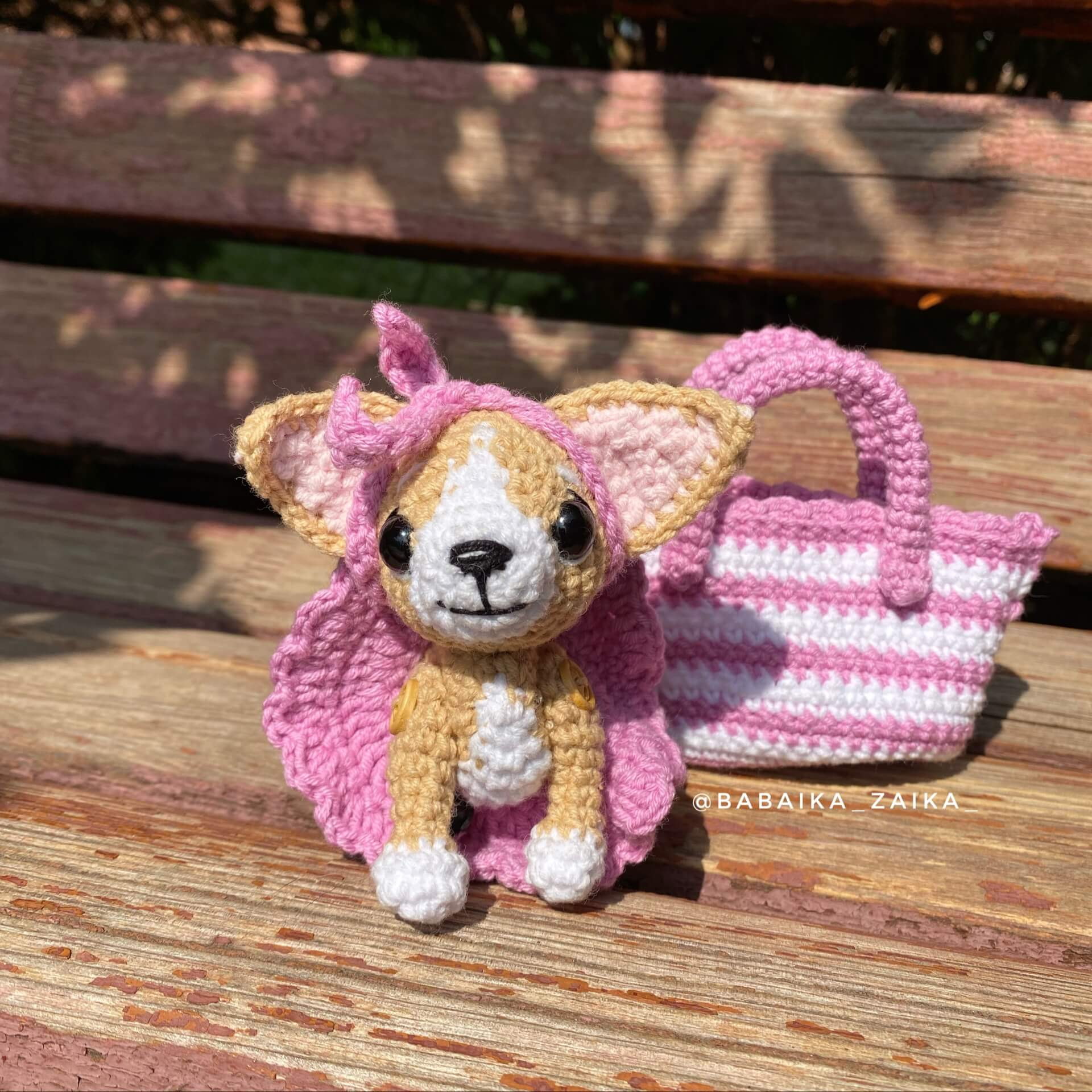 Chihuahua In Bag Crochet Pattern - Printable Pdf - Amigurumi Today Shop pertaining to Free Printable Stuffed Chawawa Patterns