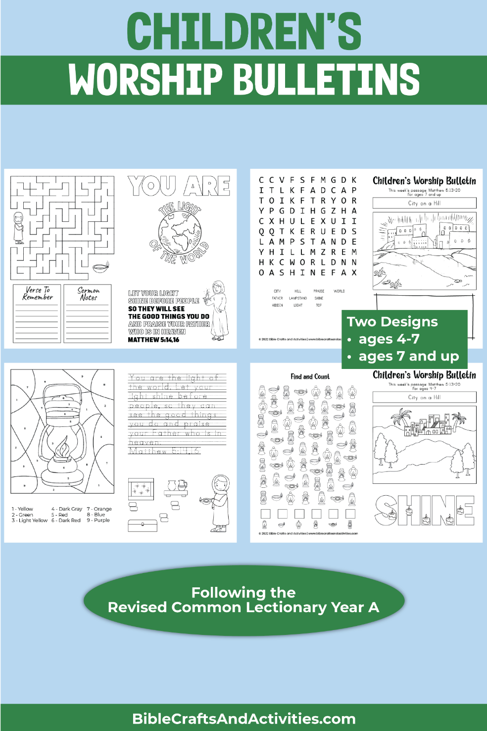 Children&amp;#039;S Bulletins And Activity Pages - Bible Crafts And Activities throughout Free Printable Childrens Church Bulletins