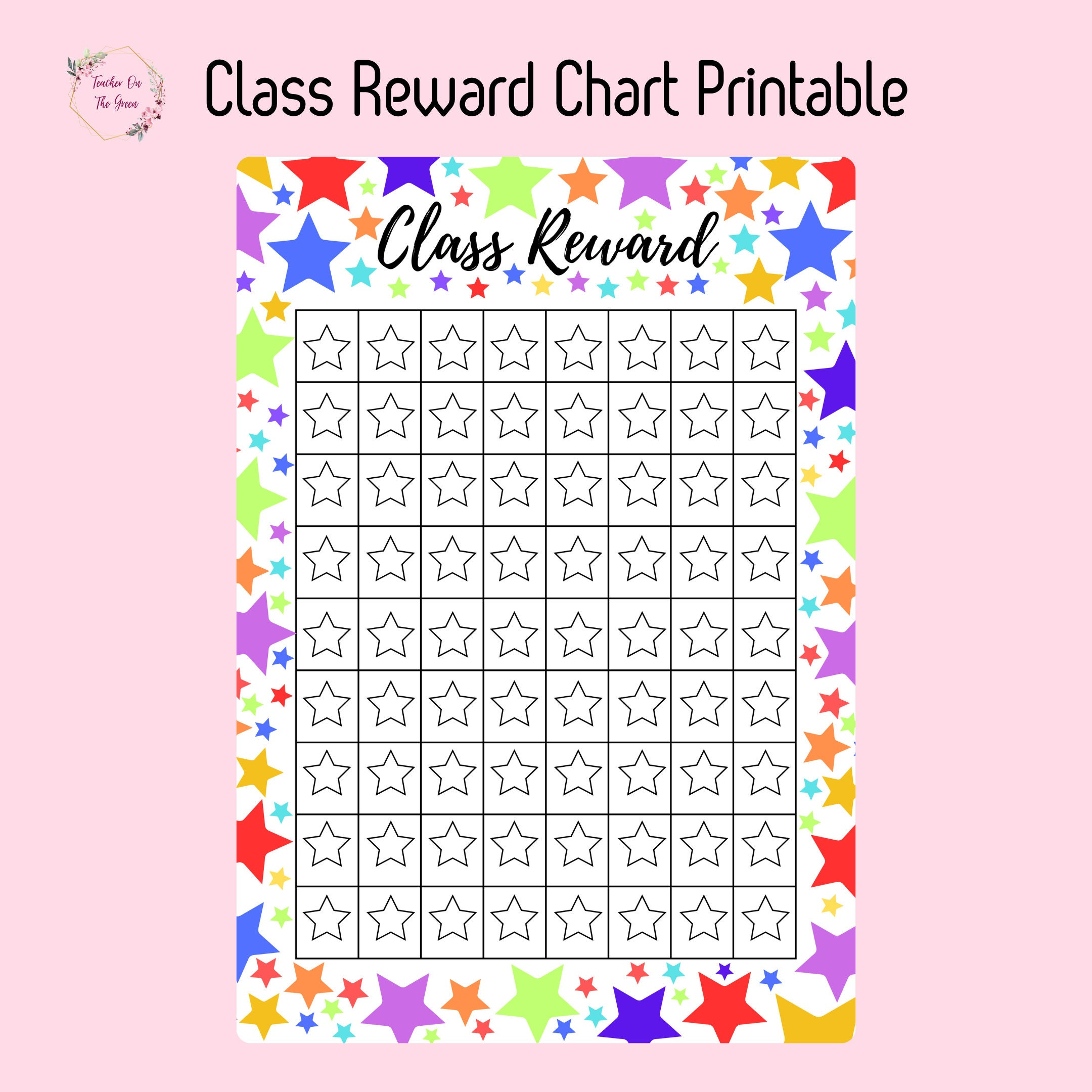 Class Reward Chart | Printable | Instant Download - Etsy pertaining to Classroom Reward Chart Printable