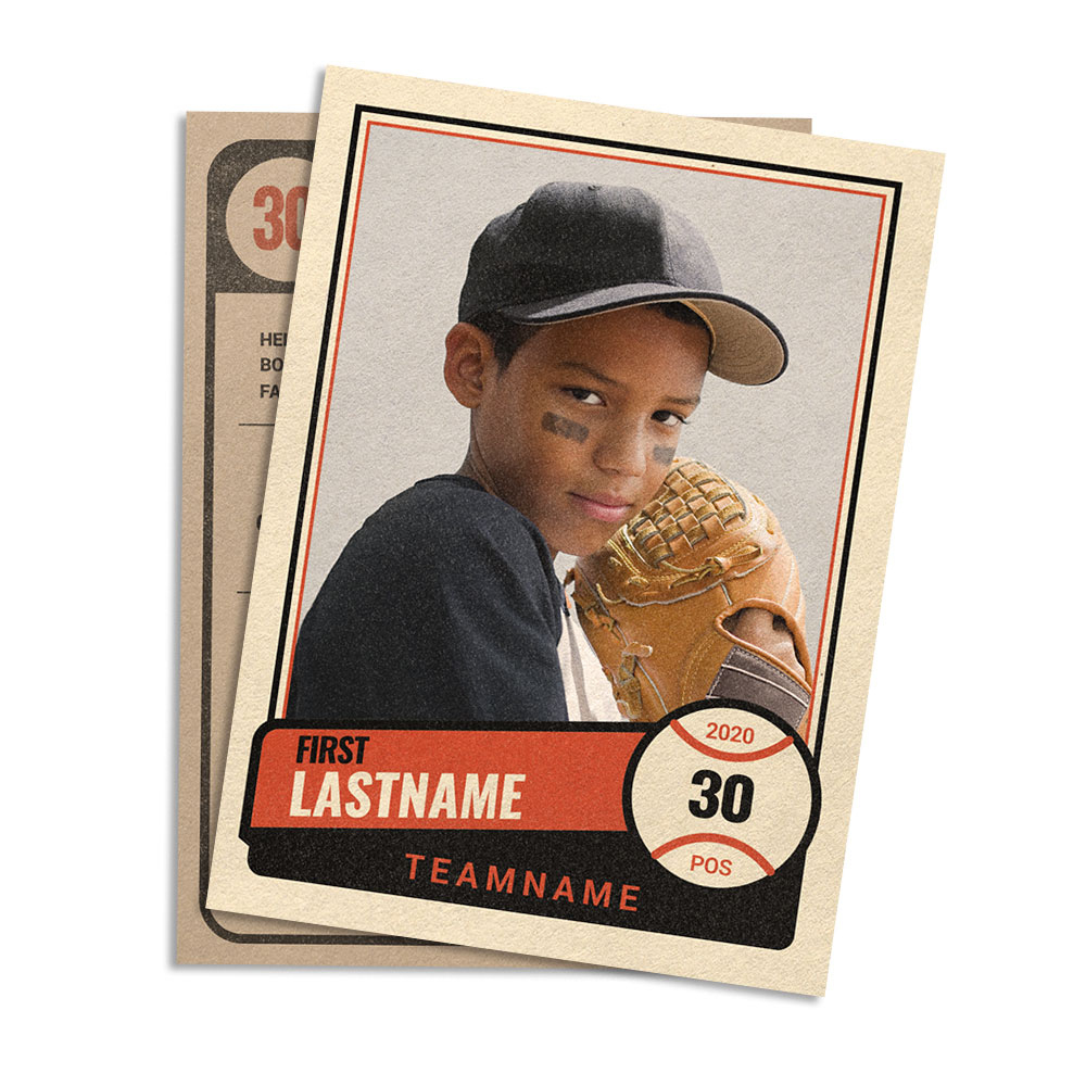 Classic Baseball Card Template for Free Printable Baseball Cards