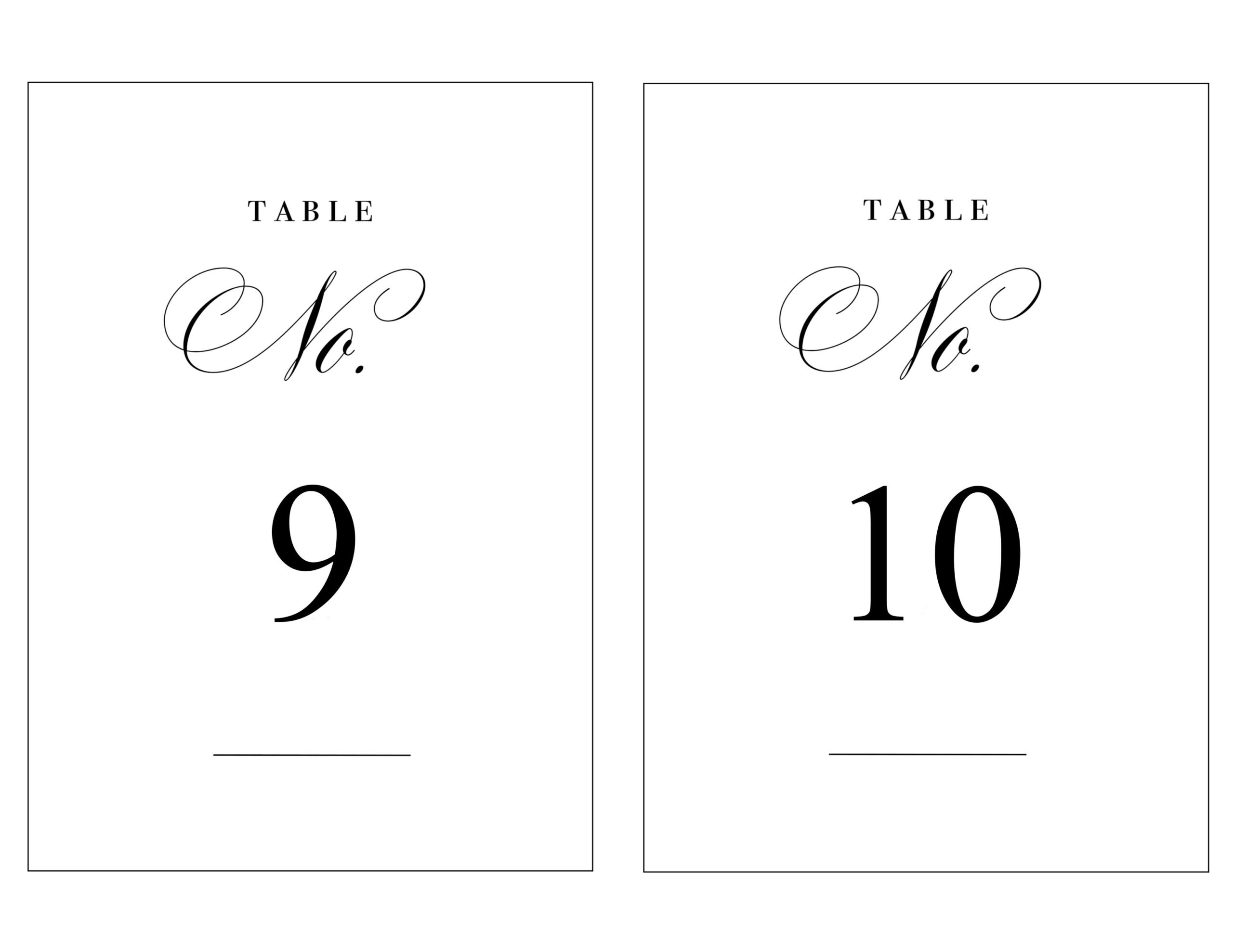 Classy Table Numbers | Set Of 30 | Instant Digital Download | 5X7 with regard to Downloadable Free Printable Table Numbers
