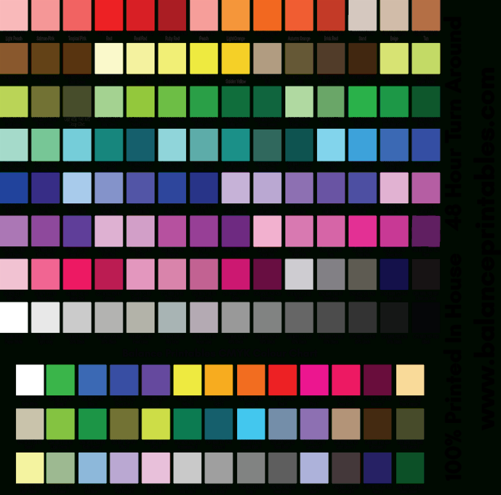 Cmyk Colour Chart - Balance Printables regarding Cmyk Color Chart Printable