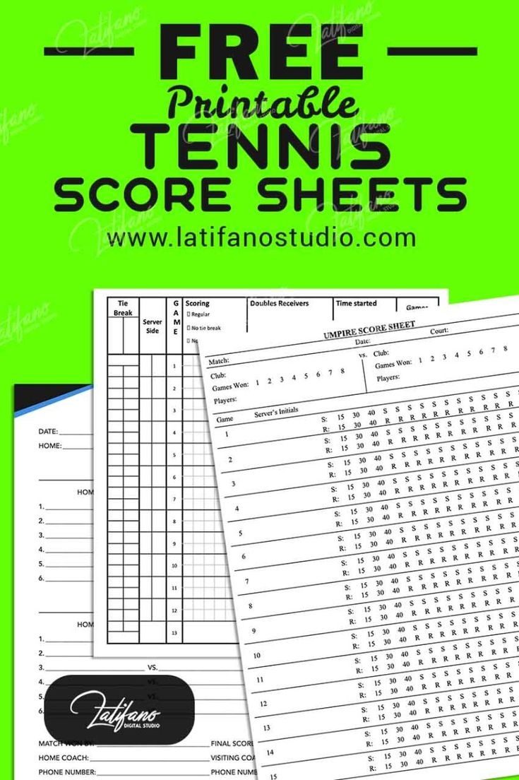 Collection Of Printable Tennis Score Sheet To Download For Free intended for Free Printable Tennis Score Sheets