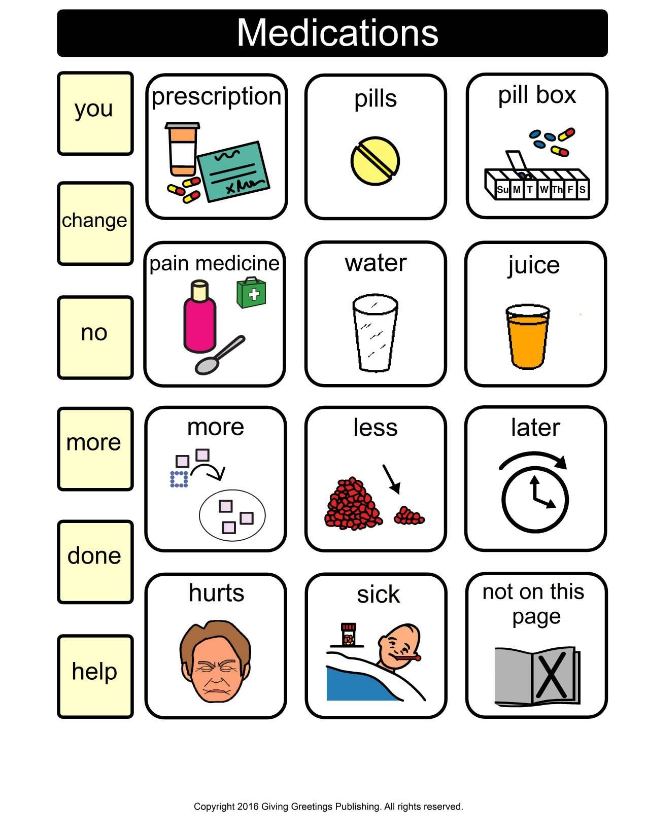 Communication Cards For Stroke Patients regarding Free Printable Communication Boards For Stroke Patients