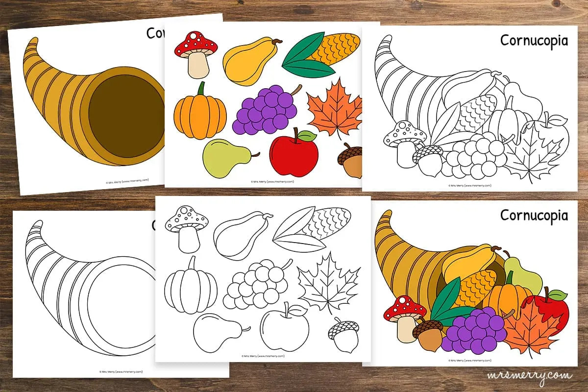 Cornucopia Printable | Make A Cornucopia Craft | Mrs. Merry regarding Free Cornucopia Pattern Printables