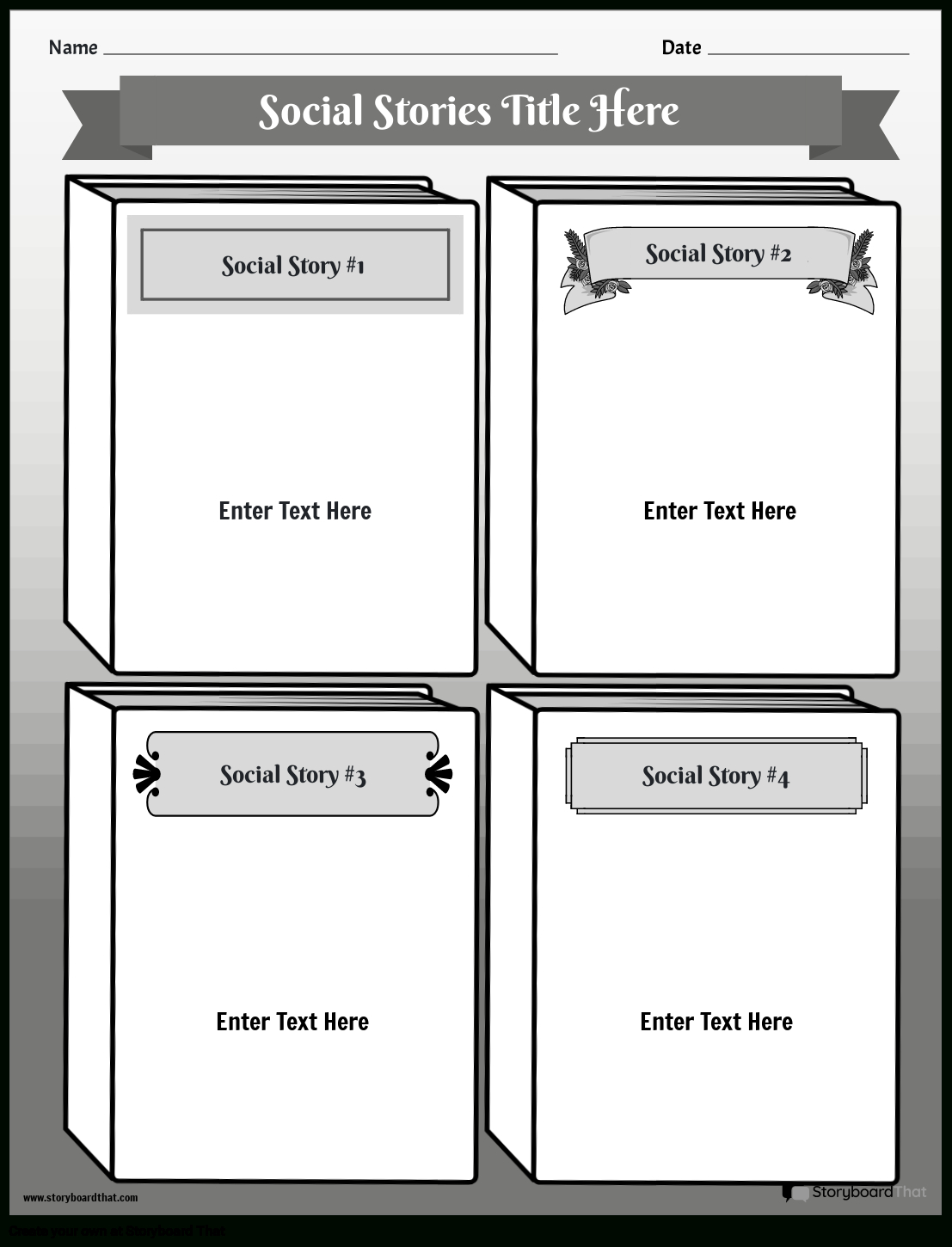 Create Custom Social Stories Templates | Free And Printable in Free Social Story Templates