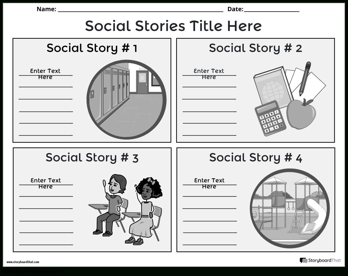 Create Custom Social Stories Templates | Free And Printable intended for Free Social Story Templates