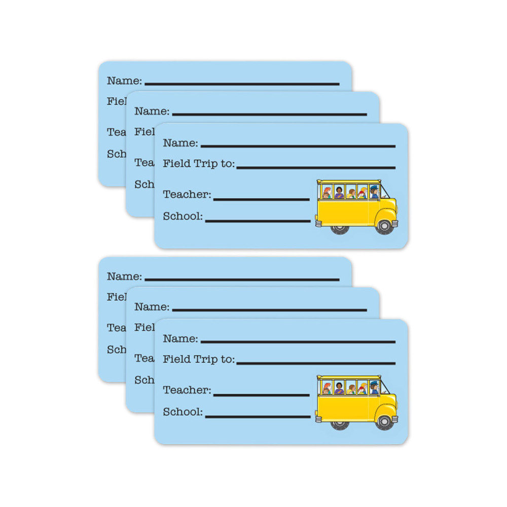 Creative Shapes Etc. Field Trip Nametags, 36 Per Pack, 6 Packs pertaining to Free Field Trip Name Tags Template
