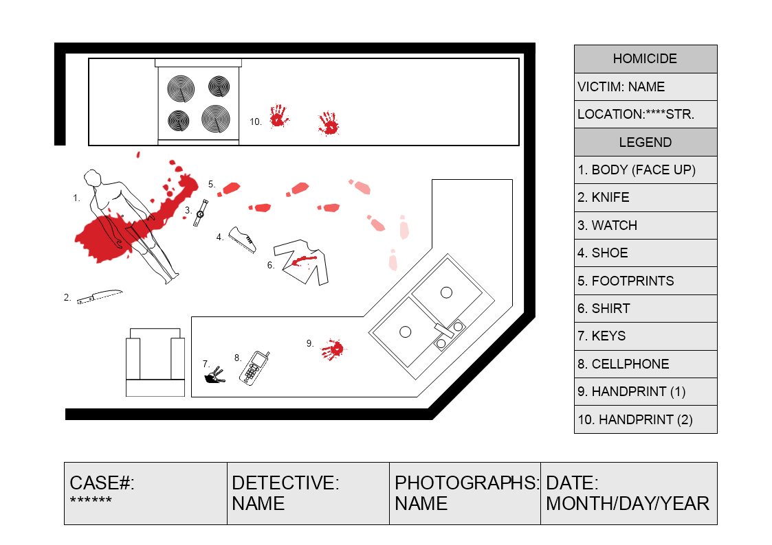 Crime Scene Model Template | Mydraw intended for Free Accident Scene Diagram Templates