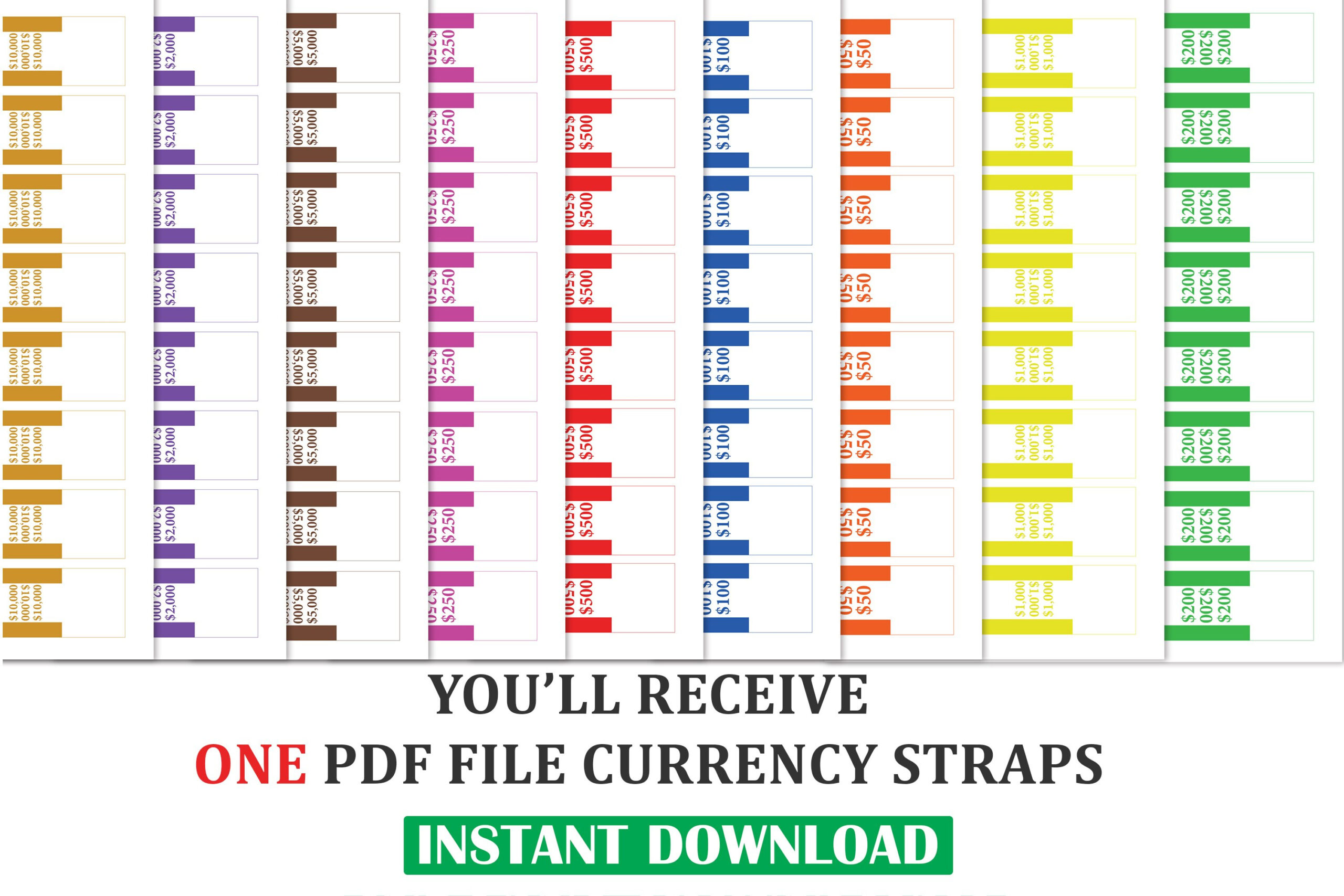Currency Straps, Money Bands pertaining to Free Printable Money Bands