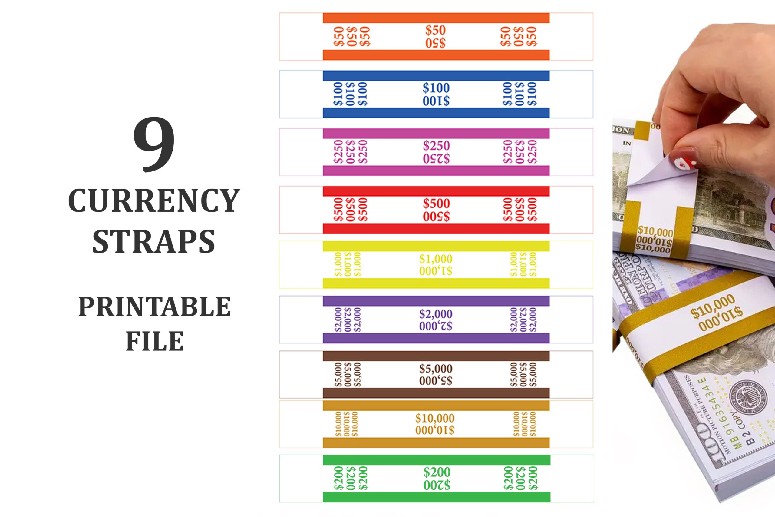 Currency Straps, Money Bands throughout Free Printable Money Bands