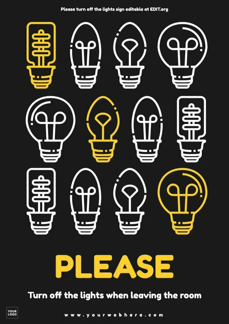 Customize Free Turn Off The Lights Signs pertaining to Free Printable Turn Off Light Signs