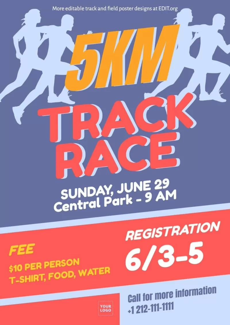 Customize Track And Field Posters And Banners intended for Track And Field Templates Free