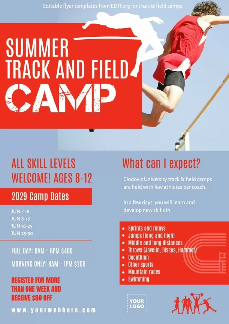 Customize Track And Field Posters And Banners pertaining to Track And Field Templates Free
