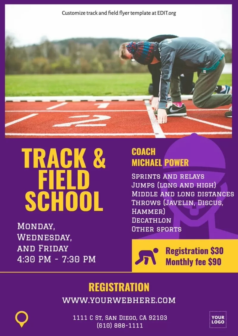 Customize Track And Field Posters And Banners within Track And Field Templates Free