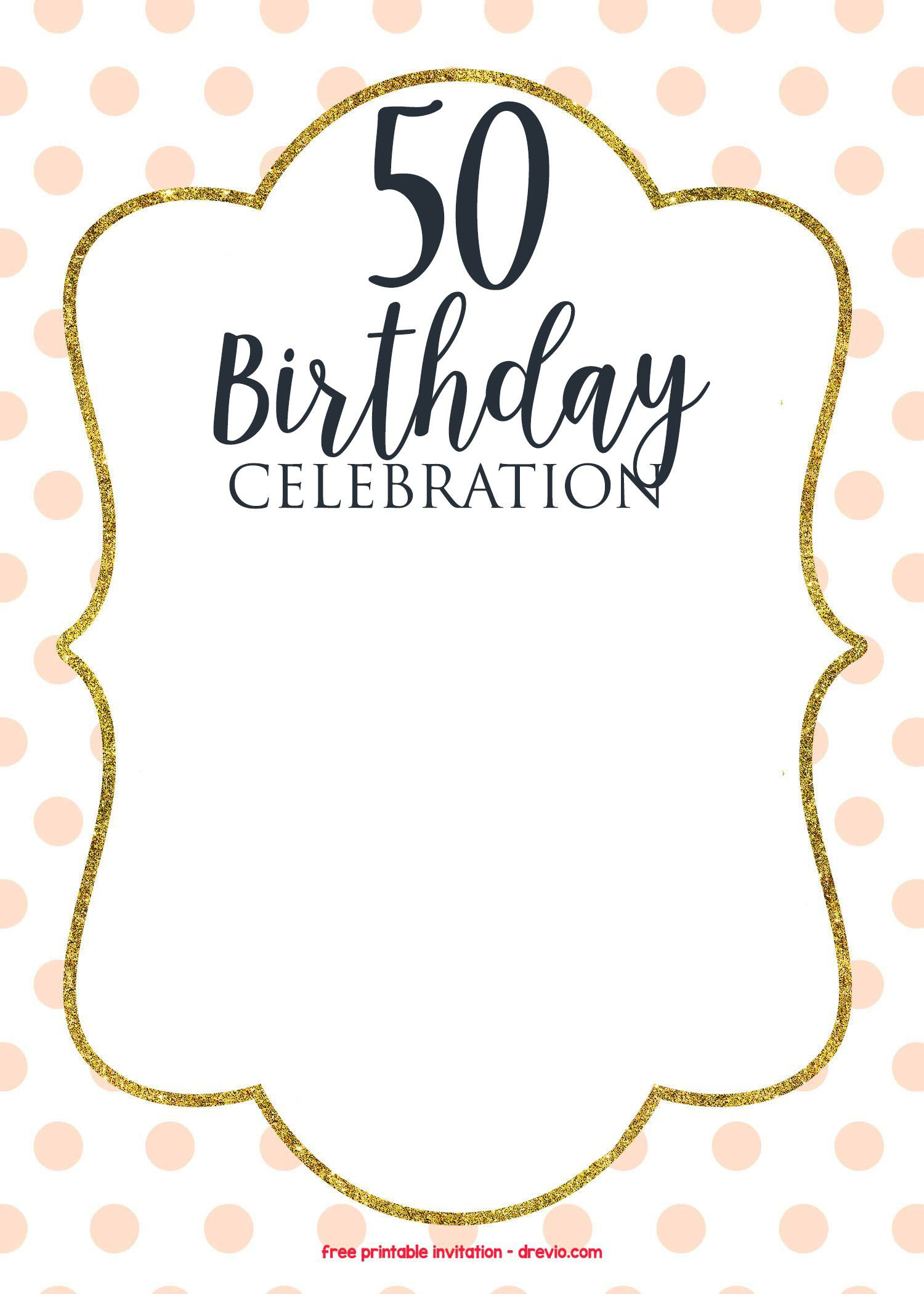 Идеи На Тему «Приглашение На День Рождения» (8) | Приглашение На within Free Printable 50th Birthday Borders