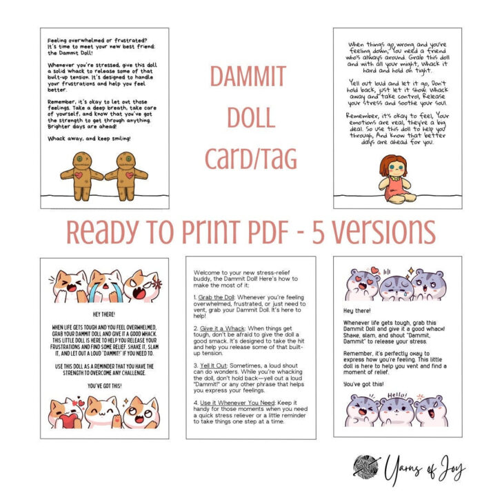 Printable Dammit Doll Pattern