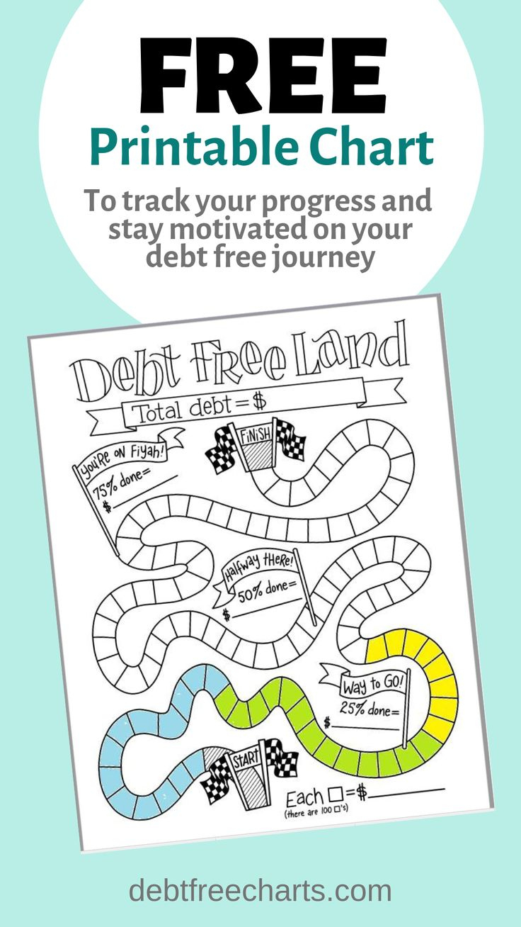 Debt Free Land Free Printable Chart intended for Debt Free Chart Printable