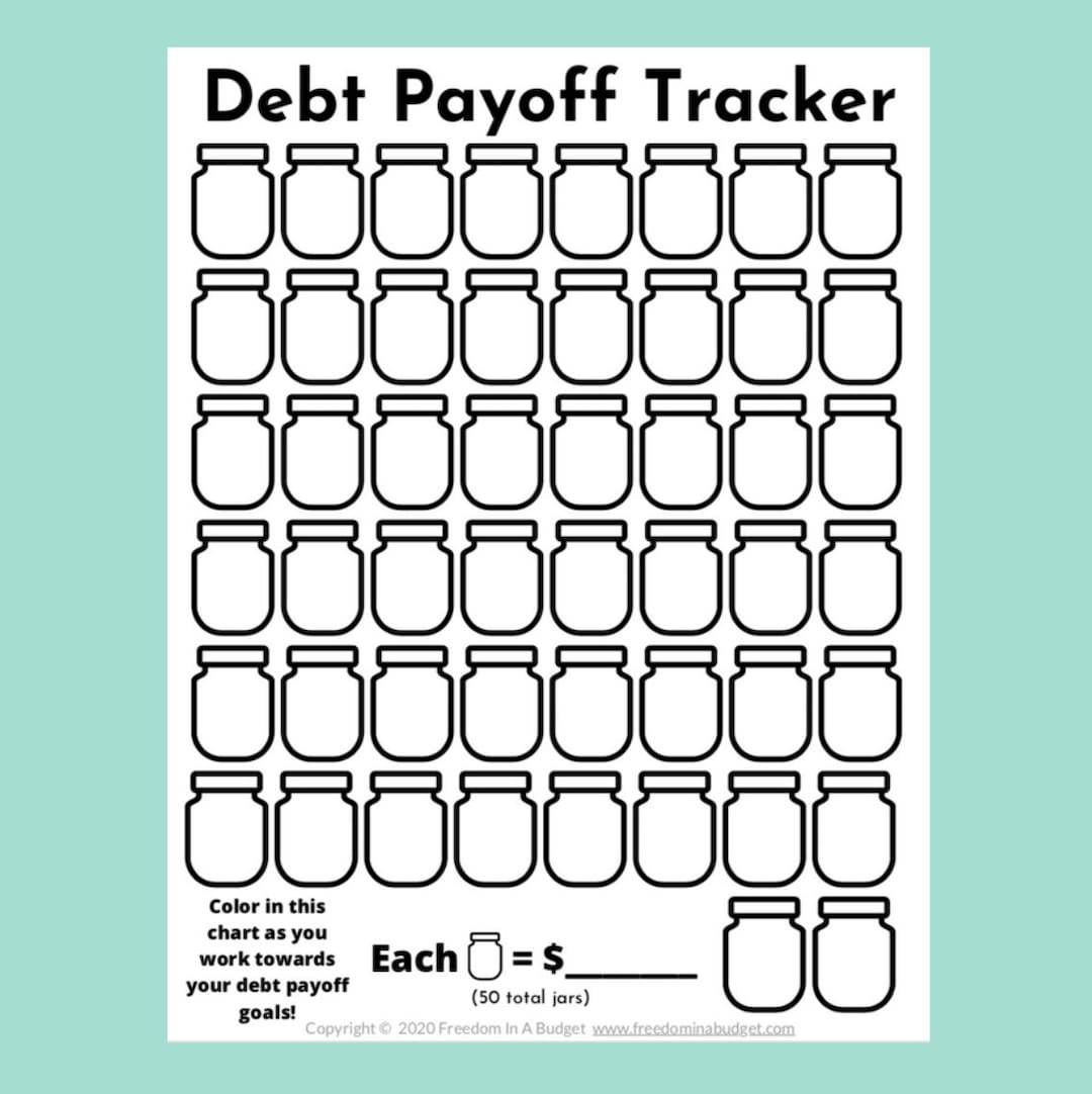 Debt Tracker Printable | Debt Payoff Tracker Pdf - Etsy.de for Debt Chart Printable