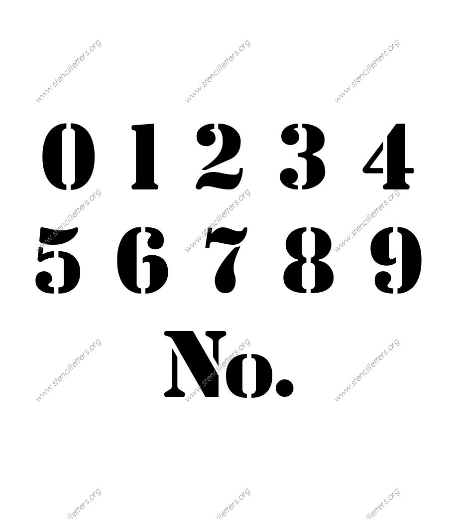 Decorative Army Number Stencils 0 To 9 Up To 36 Inch Printable intended for Printable 8 Inch Number Stencils