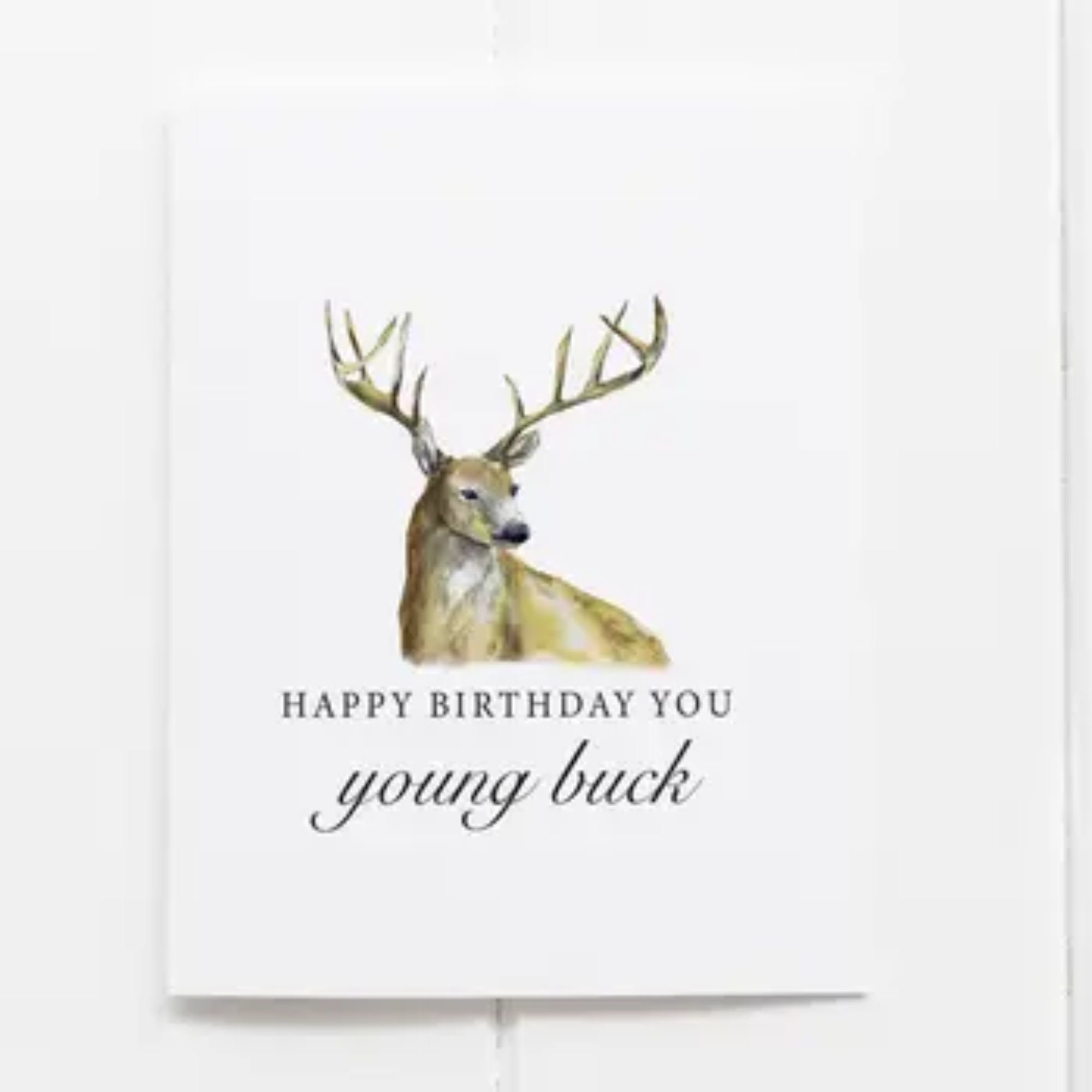 Deer Hunting Greeting Card Happy Birthday Young Buck - Husband in Free Printable Deer Hunting Birthday Cards