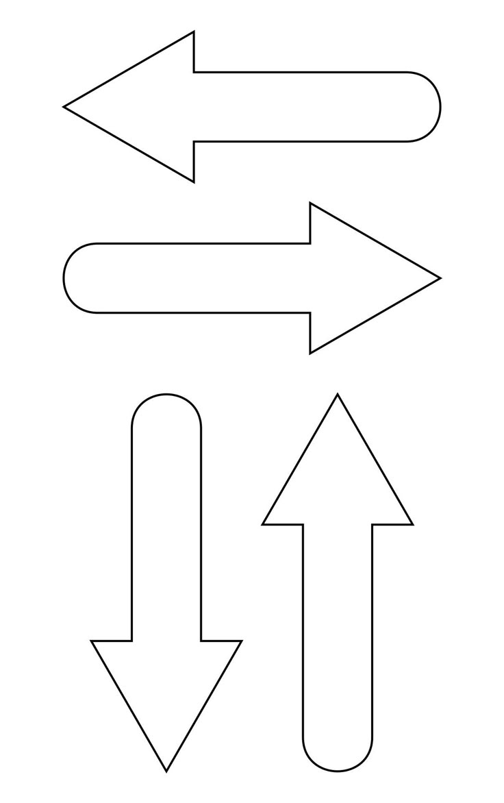 Directional Arrows - 10 Free Pdf Printables | Printablee with Free Printable Arrows For Signs