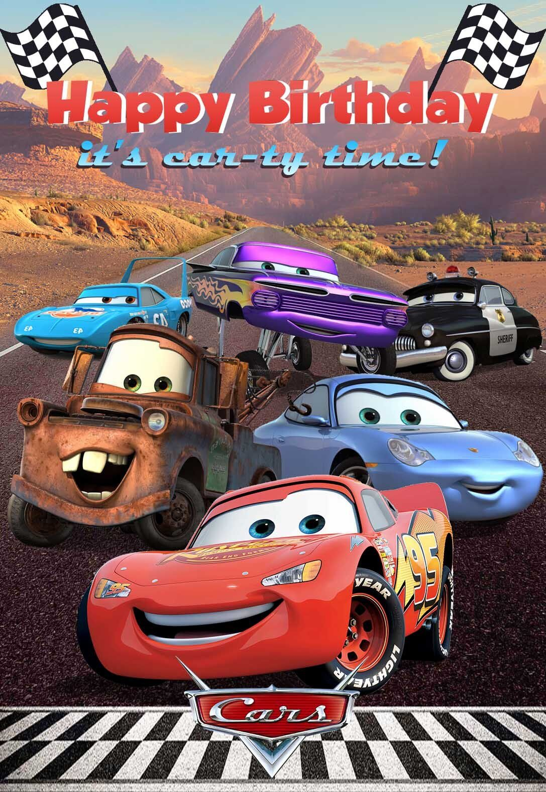 Disney&amp;#039;S Cars Printable Birthday Cards (Free) — Printbirthday.cards within Free Printable Lightning Mcqueen Birthday Cards