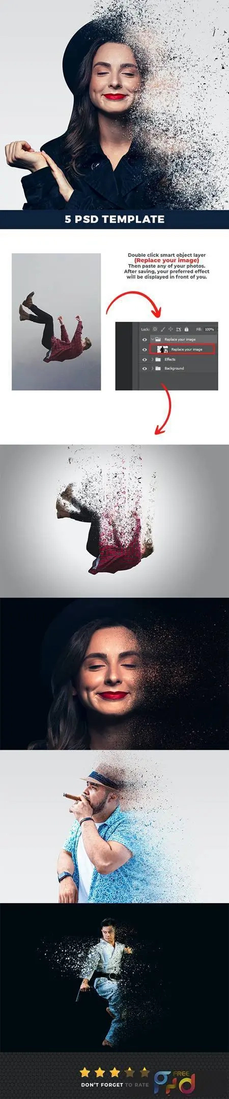 Dispersion Photo Effect Template 36915739 - Freepsdvn inside Free Psd Photo Effects Templates