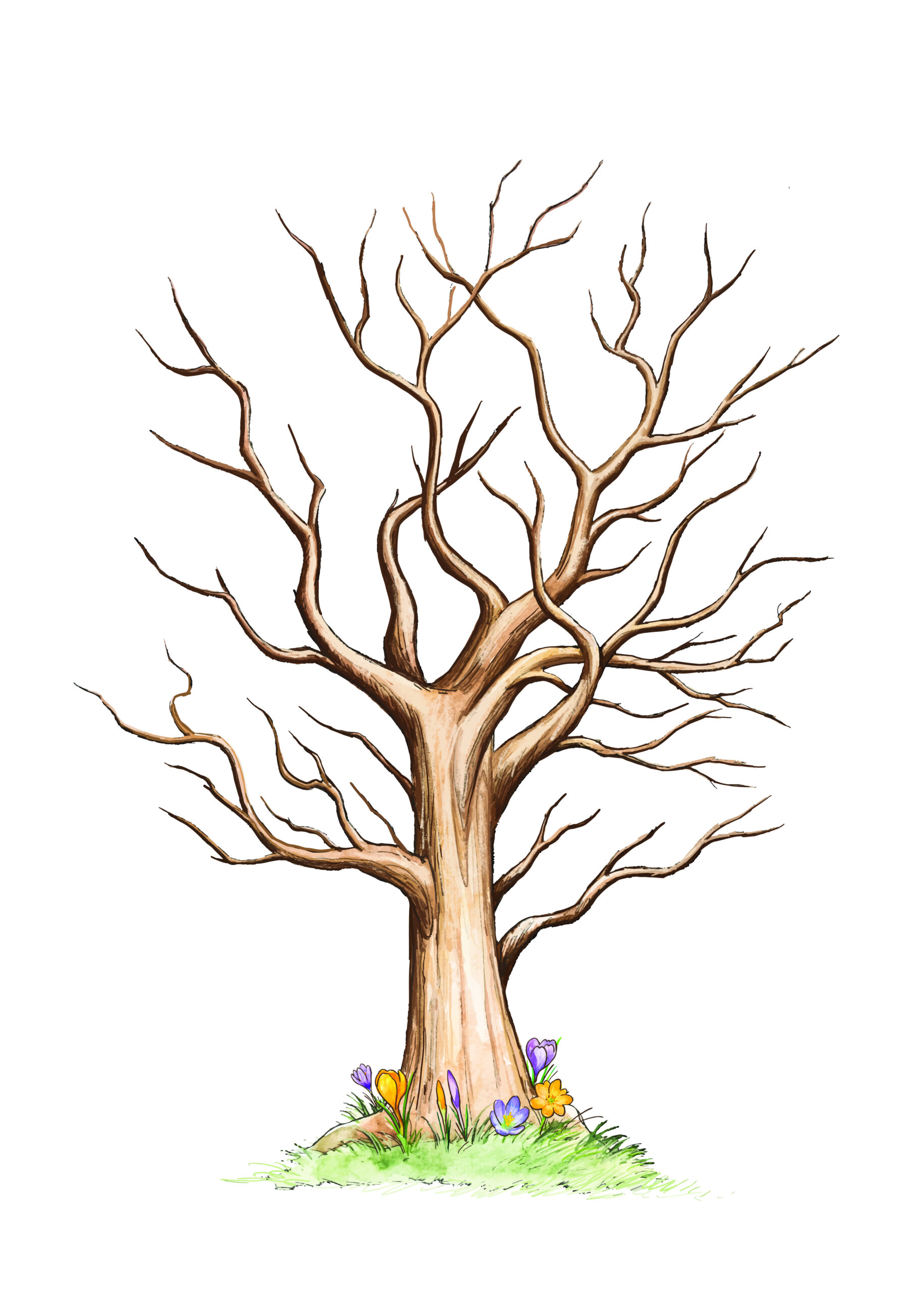 Diy Fingerprint Tree Craft regarding Free Printable Fingerprint Tree Template