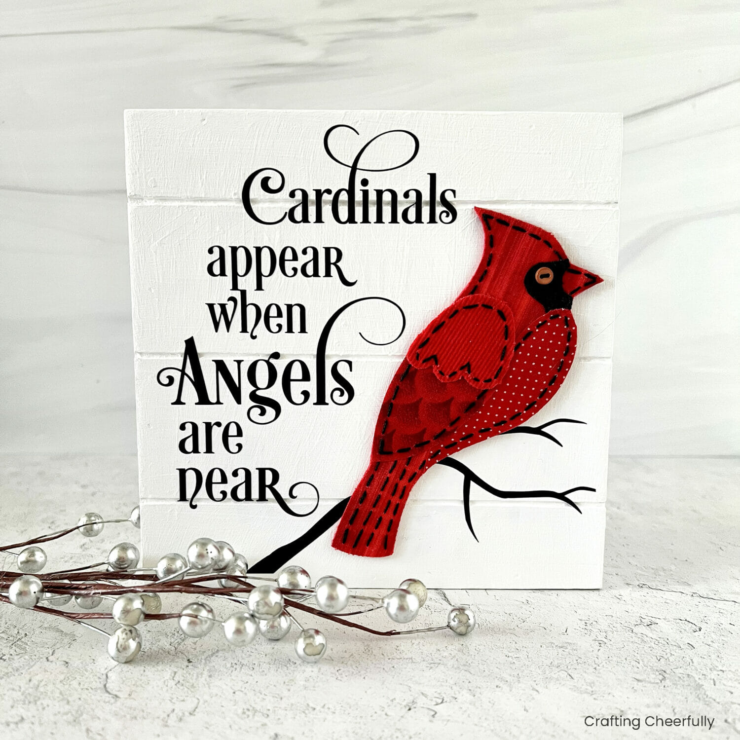 Diy Red Cardinal Remembrance Sign - Crafting Cheerfully regarding Free Printable Cardinal Applique Patterns