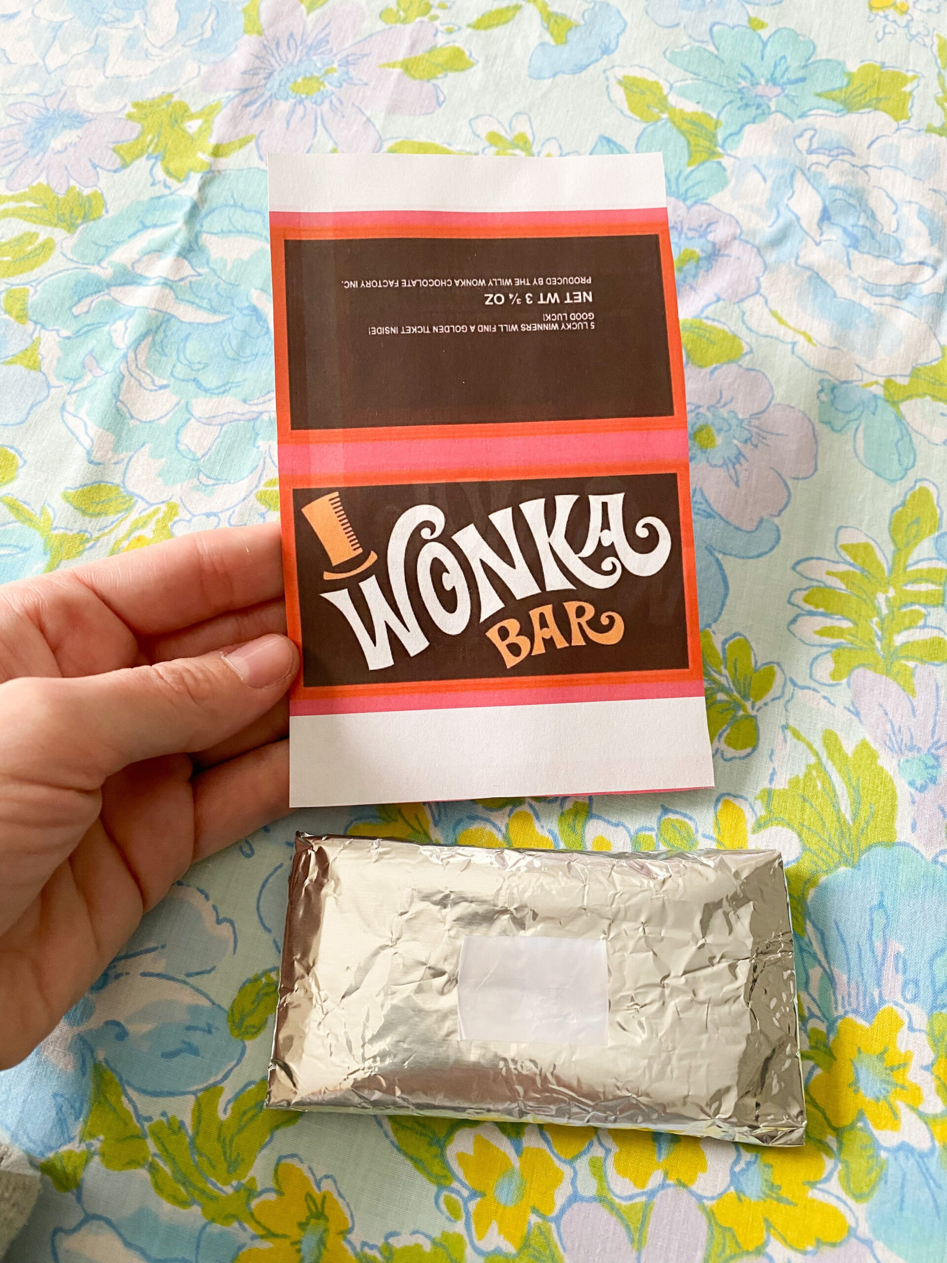 Diy Wonka Bar Craft + Free Printable — Emily Retro - Vintage And for Printable Wonka Bar Wrapper Free