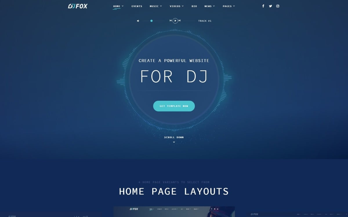 Dj Fox - Dj Multipage Creative Bootstrap Html Website Template regarding Free Dj Bio Templates