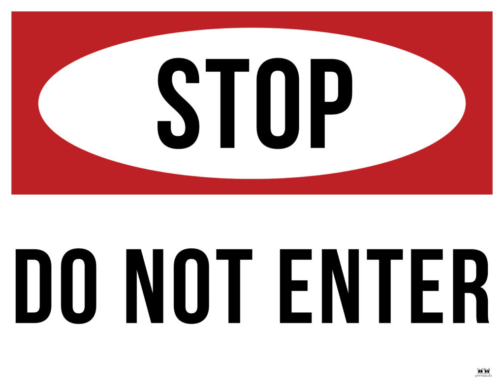 Do Not Enter Signs - 15 Free Printable Signs | Printabulls regarding Free Printable Stop Sign
