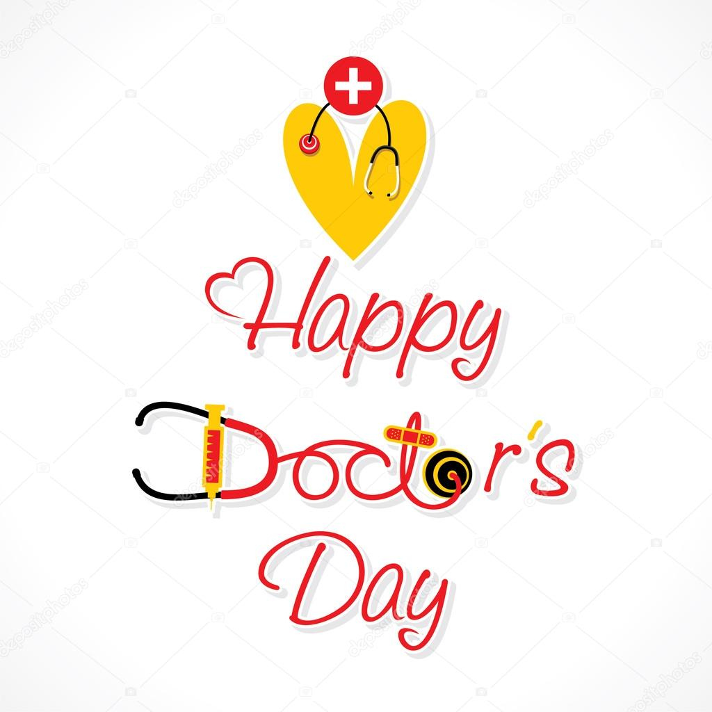 Doctors Day Greeting Card Stock Vector©Vectotaart 66458423 within National Doctors Day Free Printable Cards