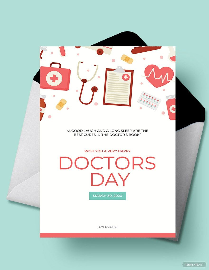 Doctors&amp;#039; Day Greeting Card Template In Psd - Download | Template regarding National Doctors Day Free Printable Cards