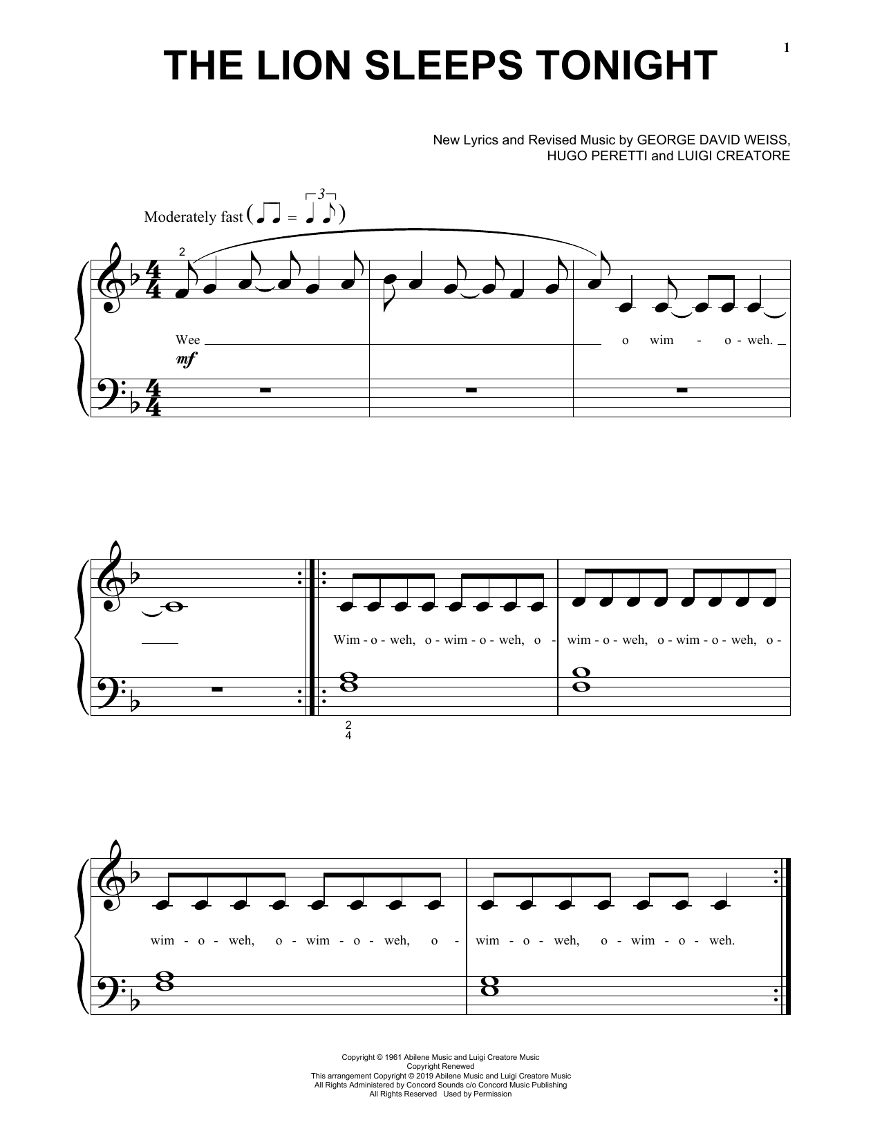 Download Billy Eichner And Seth Rogen &amp;quot;The Lion Sleeps Tonight throughout Free Printable Piano Sheet Music For The Lion Sleeps Tonight