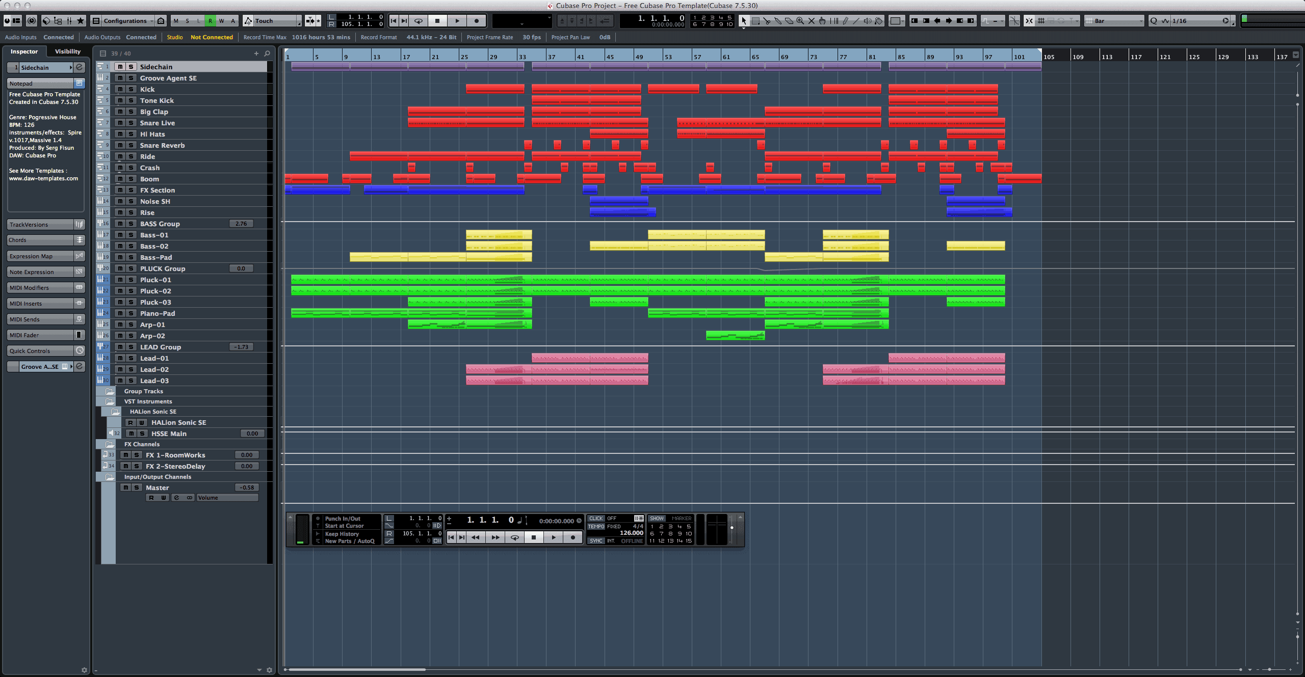 Download Free Cubase Pro Template / Project regarding Cubase Mastering Templates Free Download