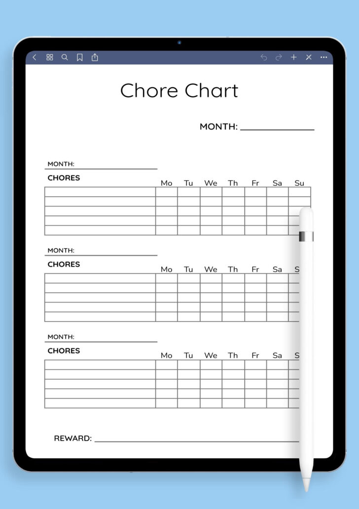 Monthly Chart Printable