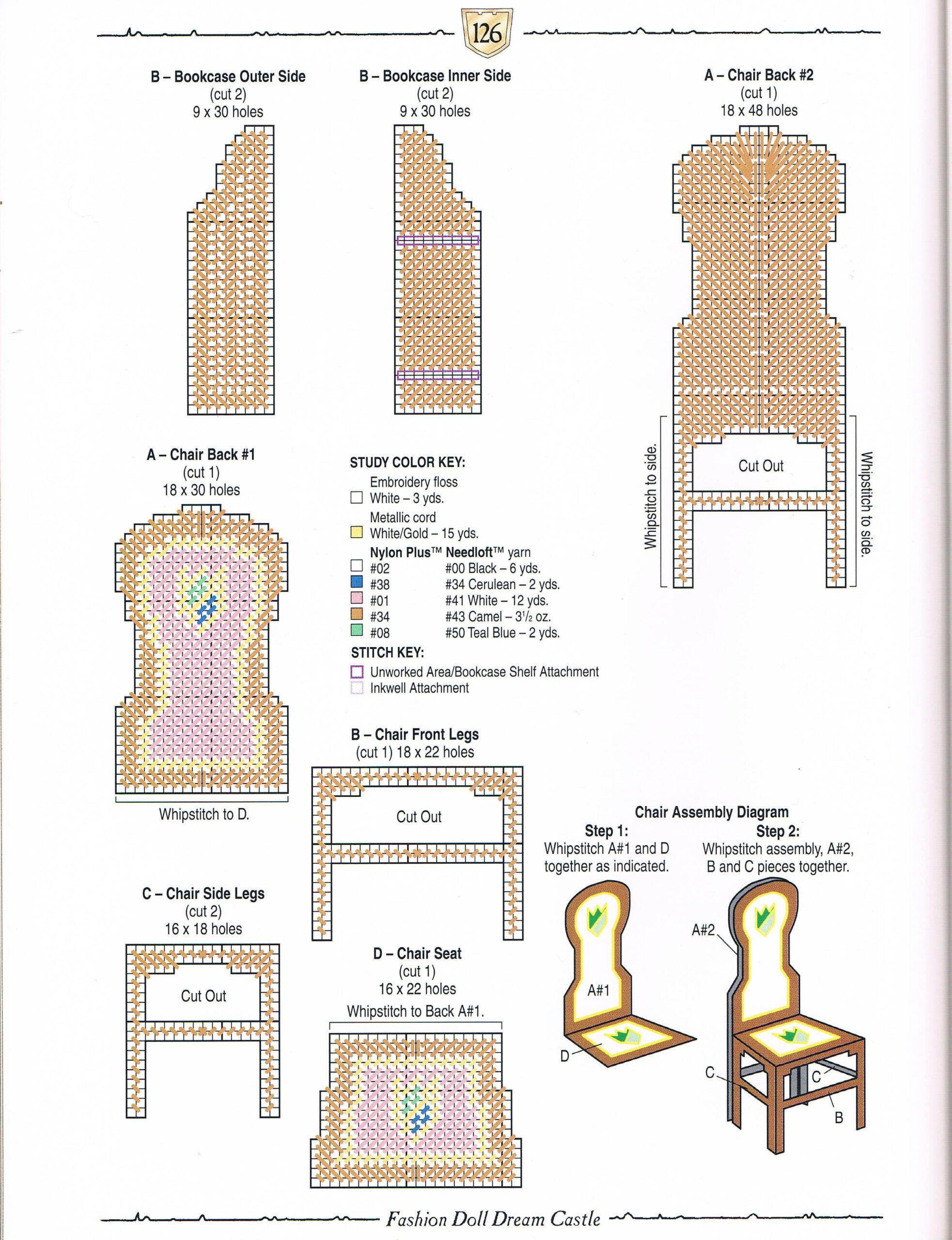 Dream Castle 114 regarding Free Printable Plastic Canvas Barbie Furniture Patterns