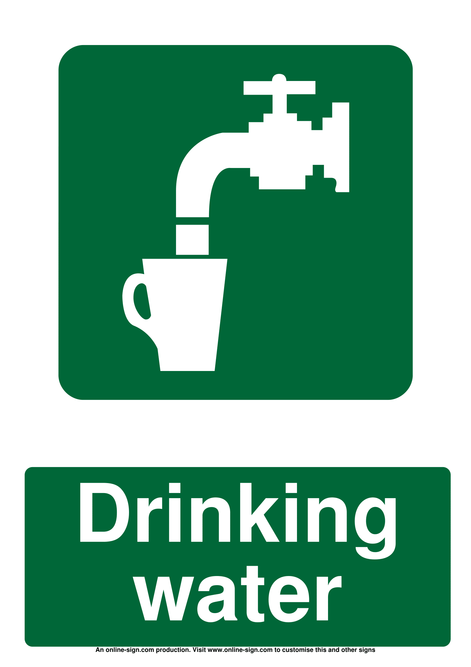 Drinking Water Signs | Poster Template pertaining to Free Printable Non Potable Water Signs