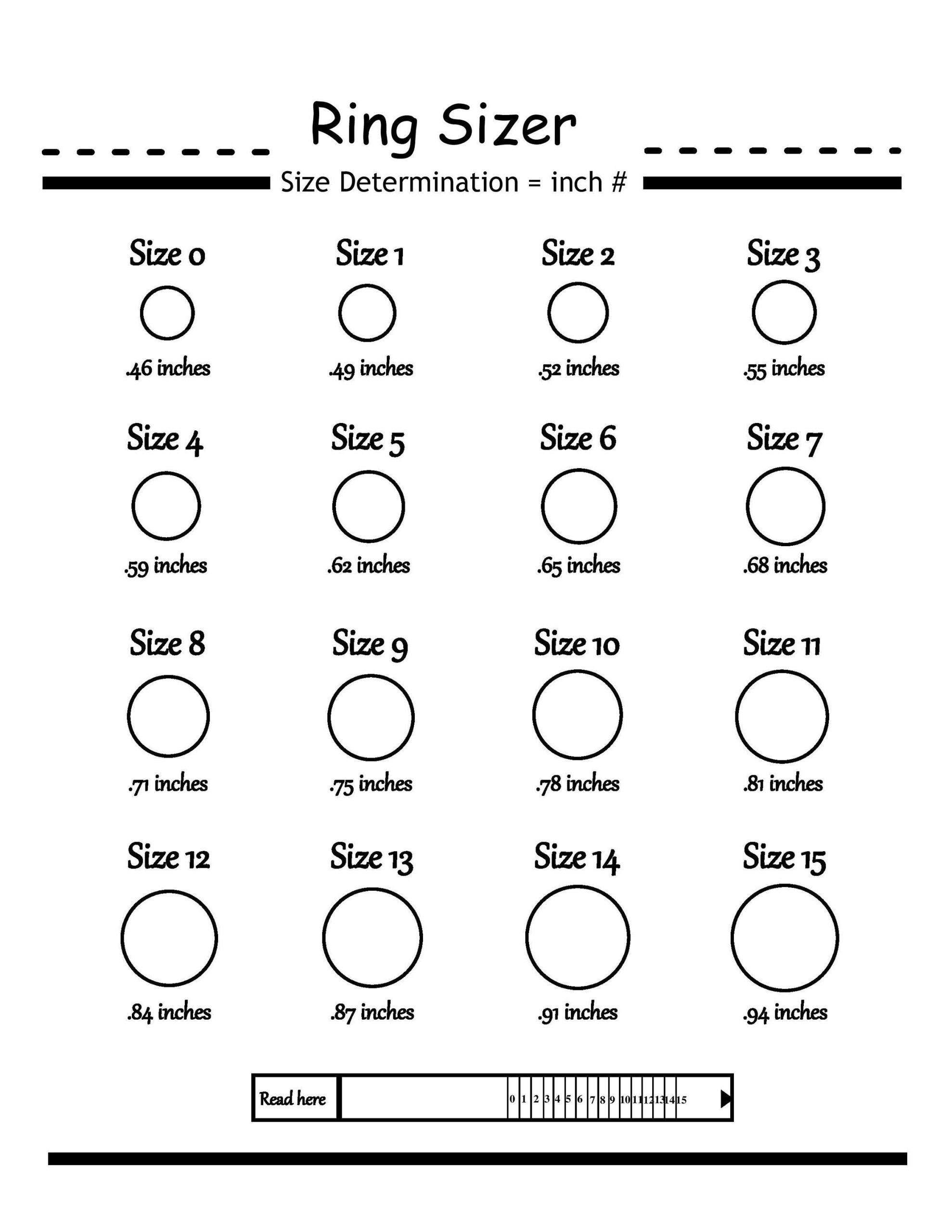 Druckbare Ringgröße-Diagramm|Ringgrößen Finder|Ringgrößen-Berater for Us Ring Size Chart Printable
